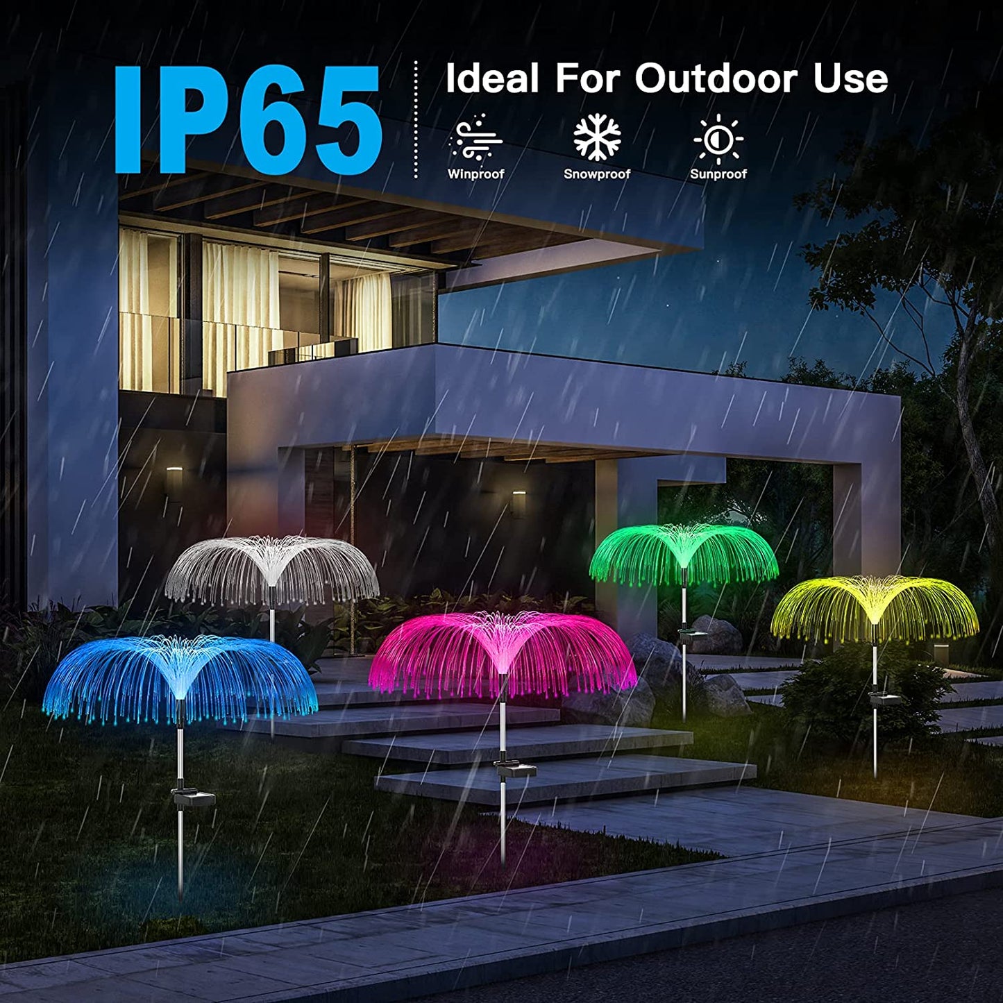 Solar garden outdoor jellyfish decorative lights