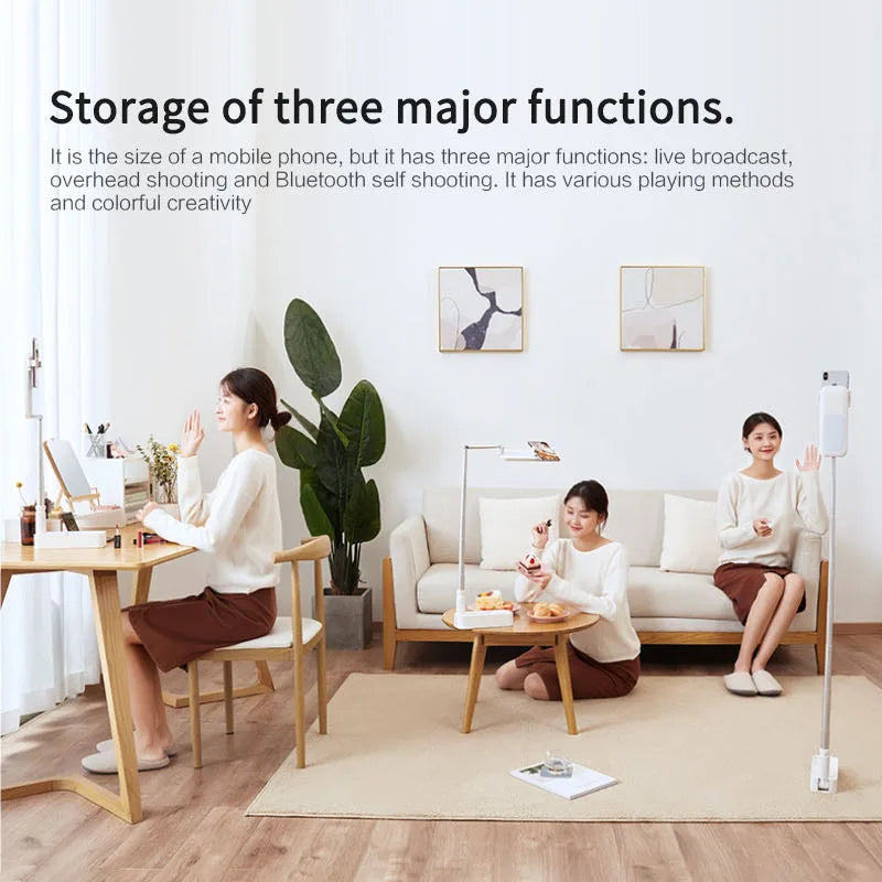 Multifunctional live-stream Phone holder & light
