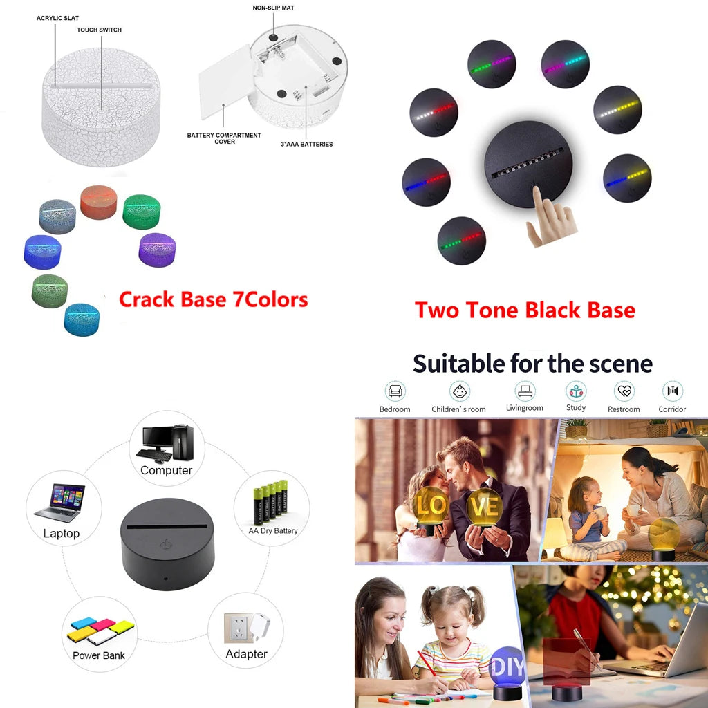 Omen Valorant Game Figure Acrylic Board Luminous Base For Kid Home Room Night Light Anime Led 3D Lamp Christmas Decor Gift Viper