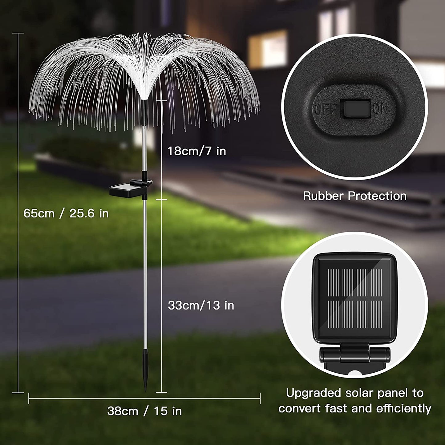Solar garden outdoor jellyfish decorative lights